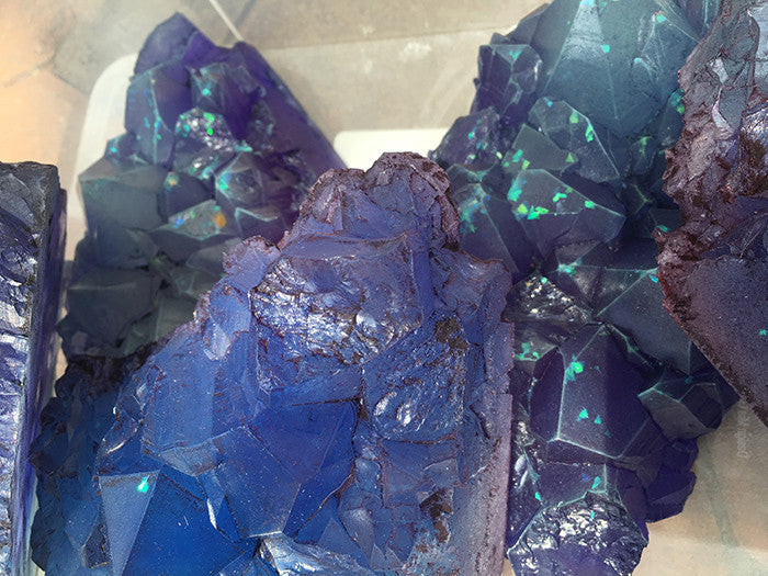 CAST URETHANE GLOW IN THE DARK WALL CRYSTAL- LARGE- ROYAL BLUE