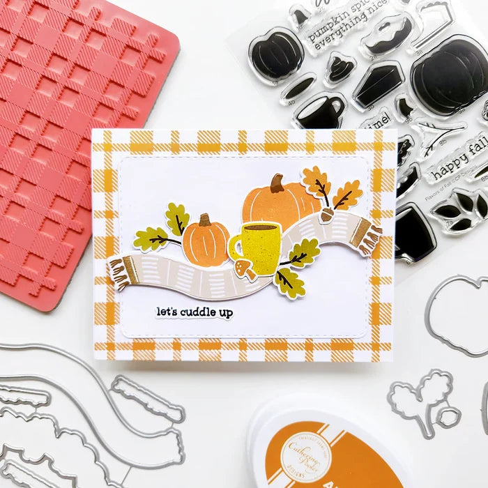 Catherine Pooler - Background Stamp - Flannel. Available at Embellish Away located in Bowmanville Ontario Canada. Example by Catherine Pooler Brand ambassador.