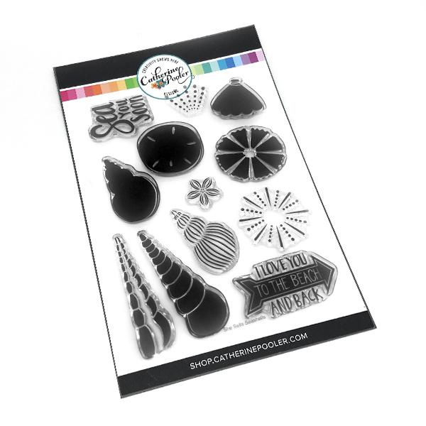 Catherine Pooler - Stamp & Die Set - She Sells Seashells. Available at Embellish Away located in Bowmanville Ontario Canada.