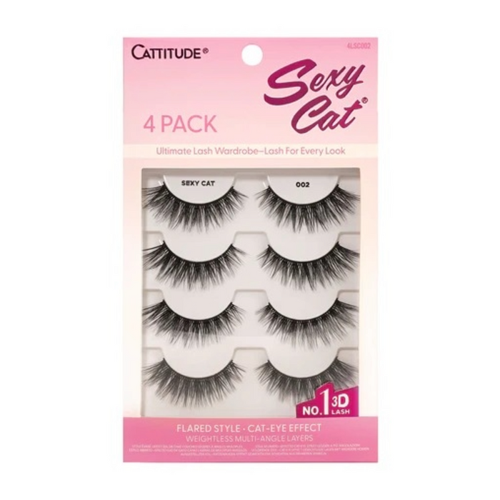 Cattitude Lash Sexy Cat 4 Pairs #4LSC002