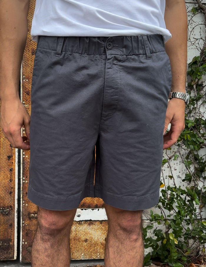 Chad Elastic Waist Relaxed Short - Charcoal