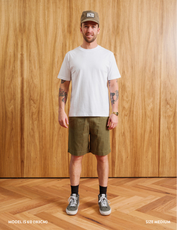 Chad Elastic Waist Relaxed Short - Fatigue