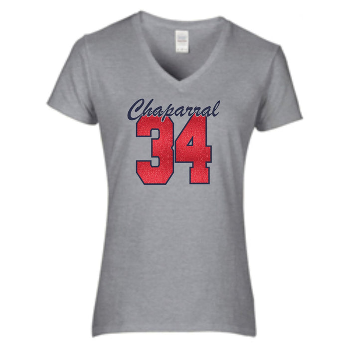 Chap Ladies Customized Glitter Short Sleeve Tee
