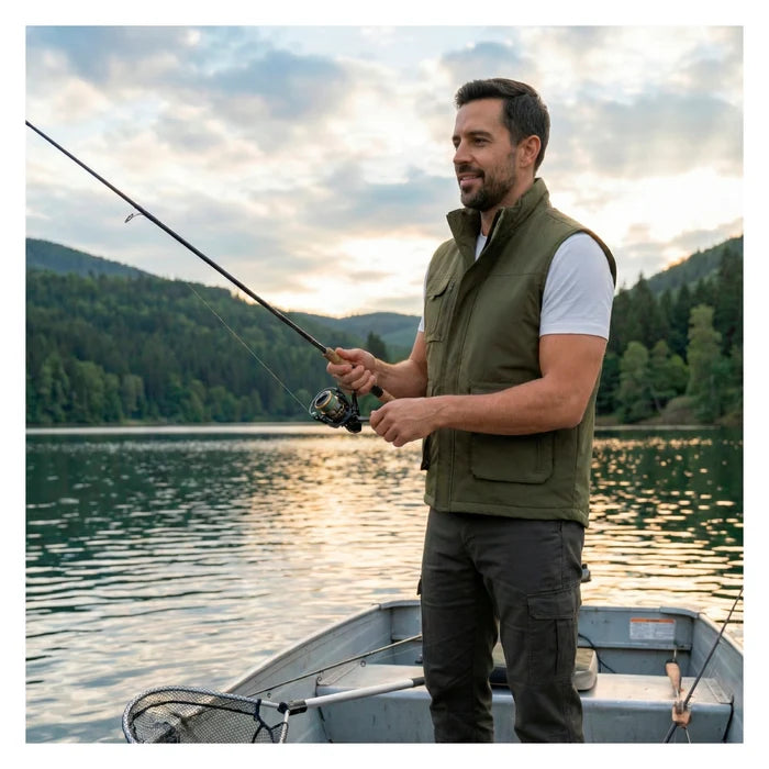 Chaqueta Sin Mangas Pesca y Senderismo UPF50 Fénec Hombre