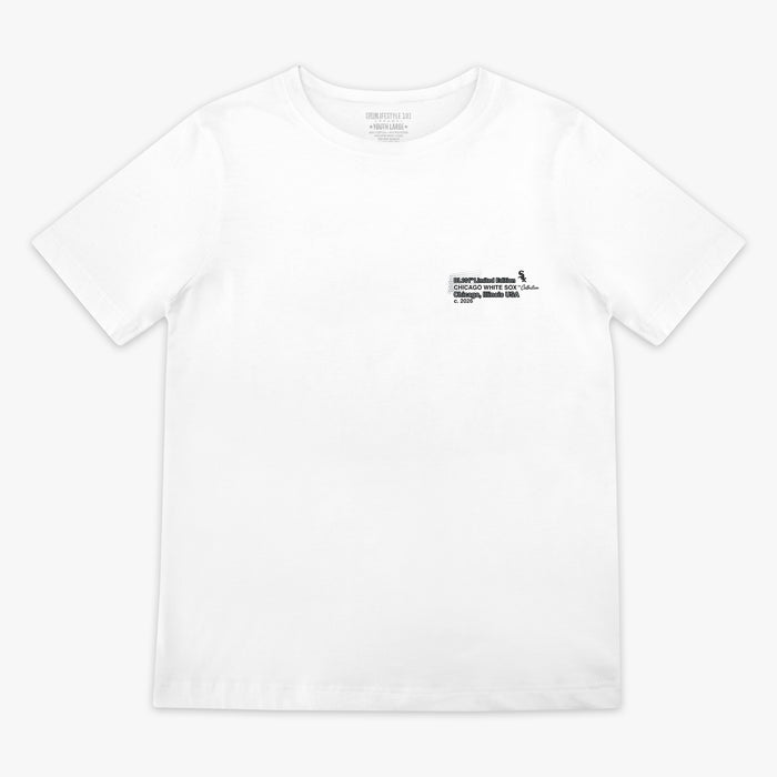 Youth graphic tee with “Chicago White Sox Drip” design — front view