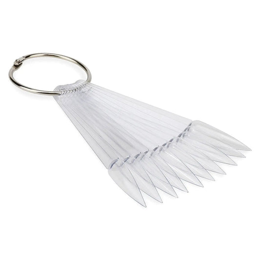Clear Stiletto Colour Display Fan - Pack of 50   Naio Nails