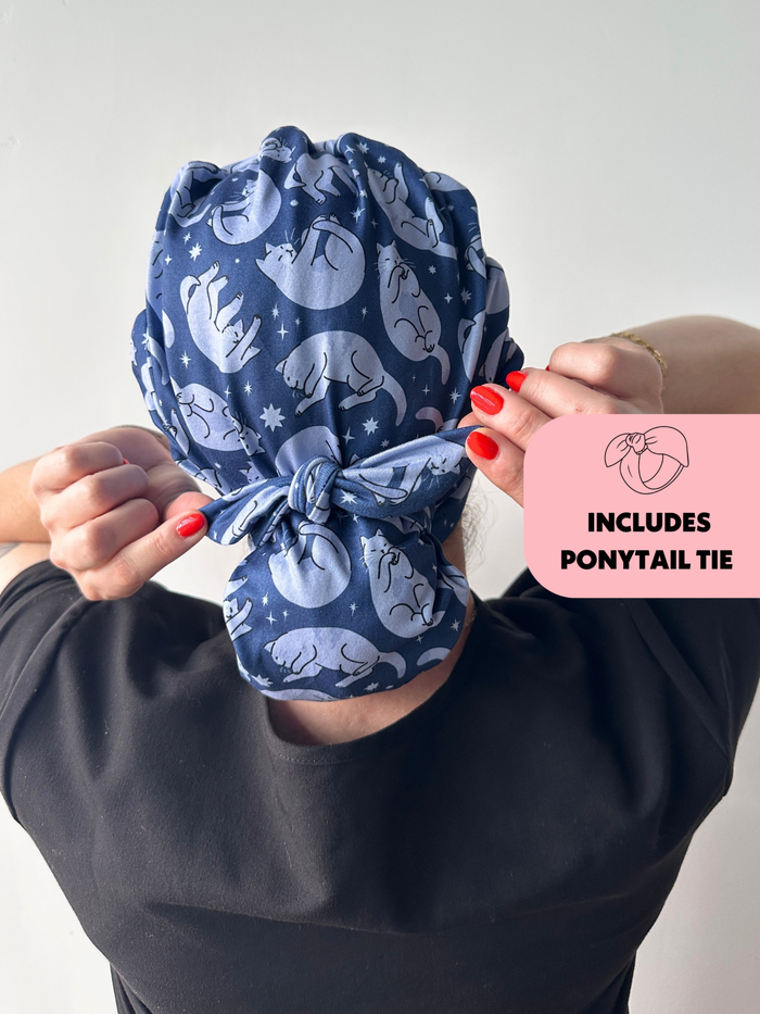 CloudCaps Scrub Cap | Cat Nap