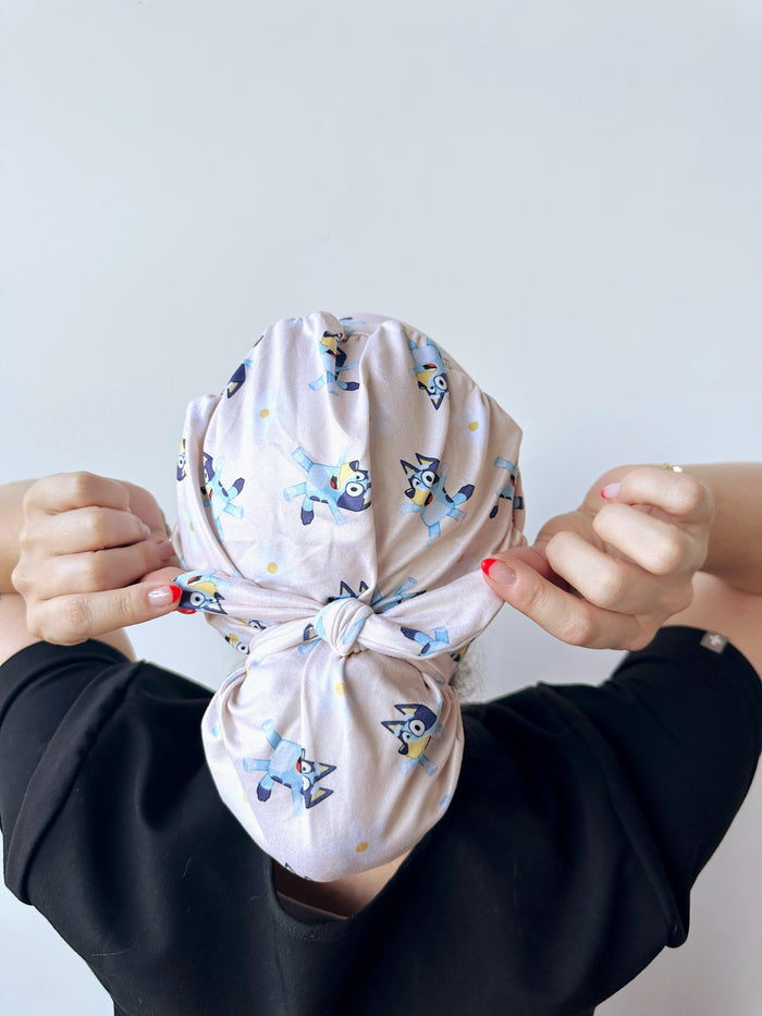CloudCaps Scrub Cap | Daisy Blue Dog