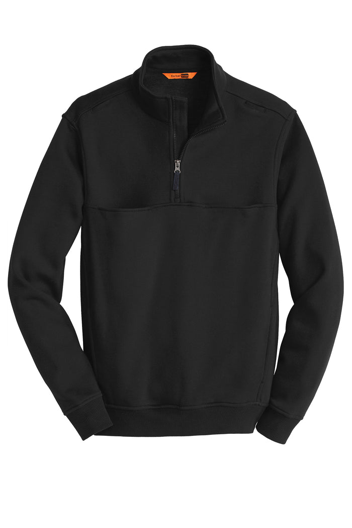 CORNER STONE -  BLACK - 1/2 ZIP PULLOVER