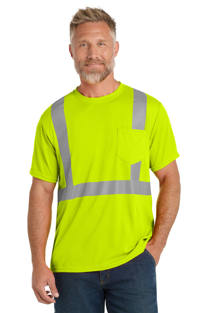 CORNERSTONE- SAFETY YELLOW CLASS 2 MESH TSHIRT  *