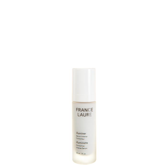 France Laure Illuminate Corrective Intense Serum in sleek white bottle, 30ml facial treatment for radiant skin