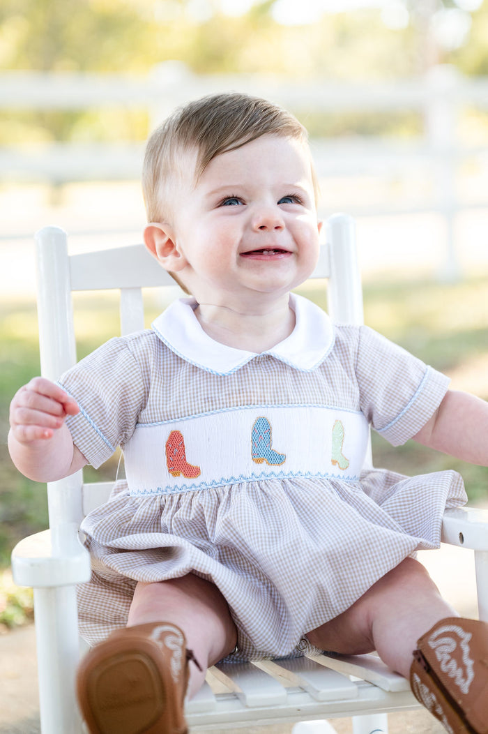 Cowboy Boots Smocked Henry Bubble