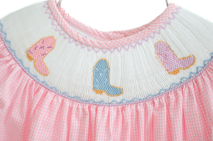 Cowgirl Boots Smocked Helen Dress