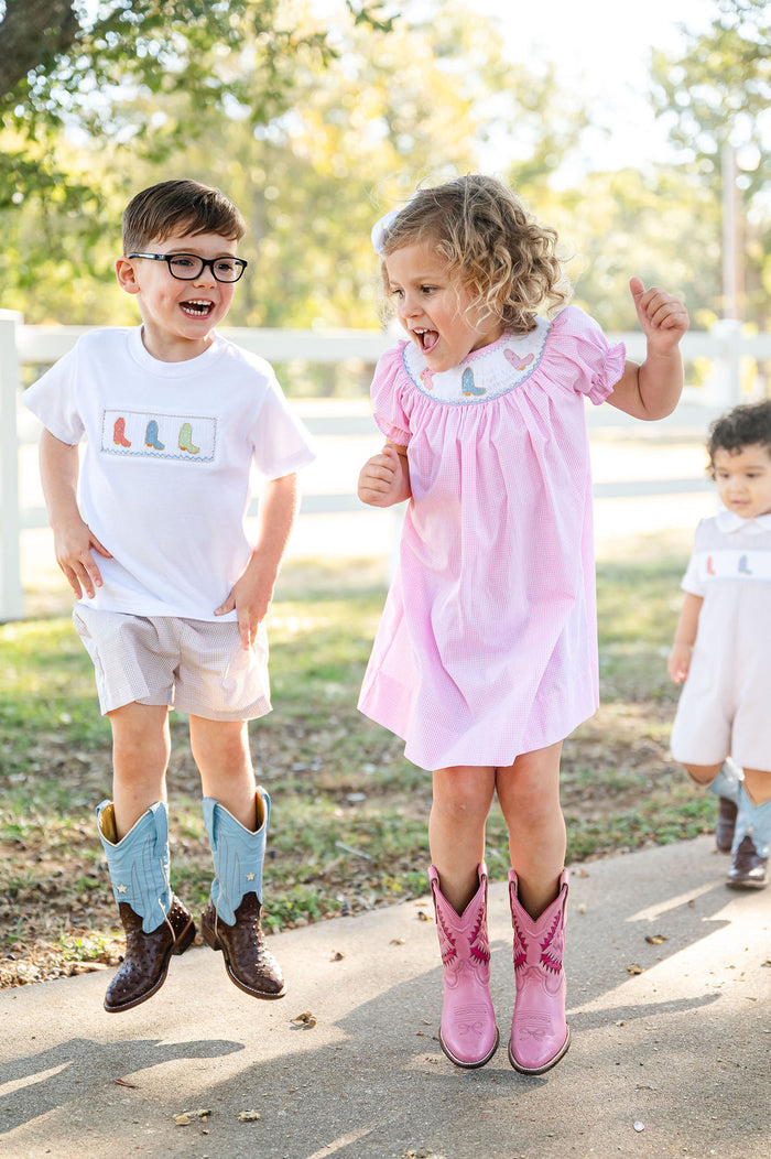 Cowgirl Boots Smocked Helen Dress