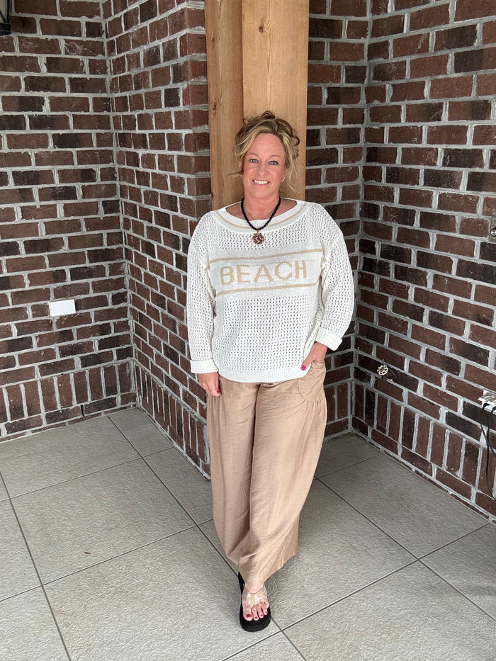 Cozy Co. Open Knit Beach Sweater
