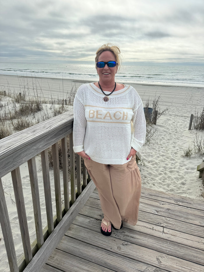 Cozy Co. Open Knit Beach Sweater