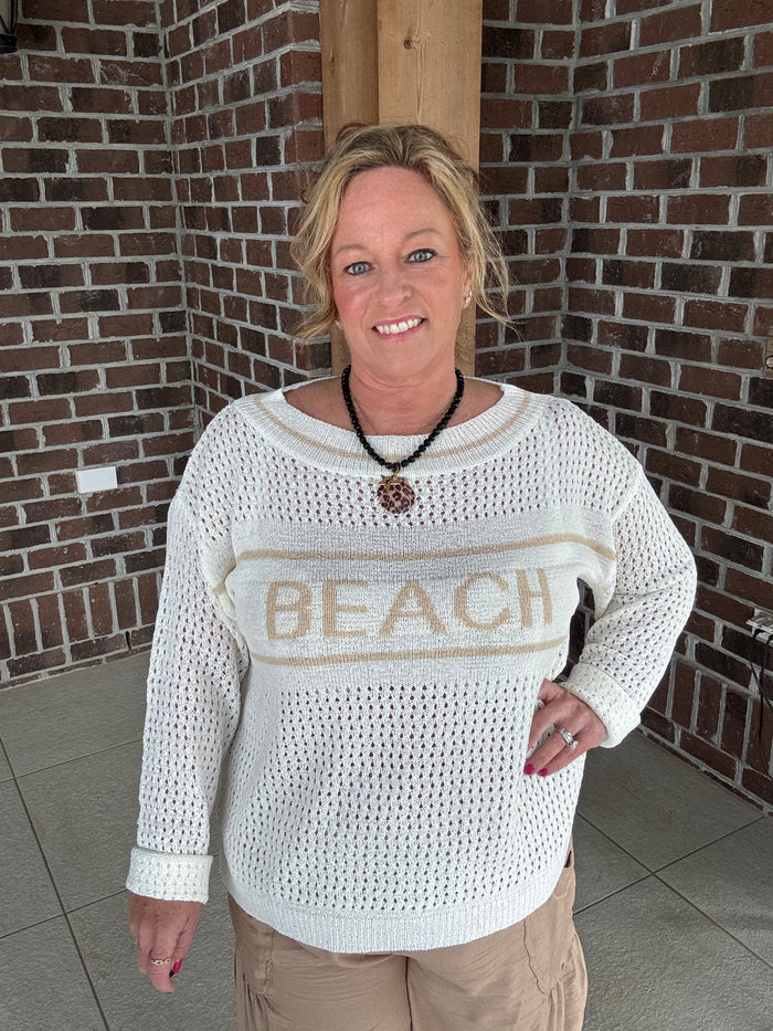 Cozy Co. Open Knit Beach Sweater