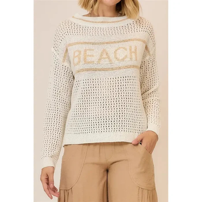Cozy Co. Open Knit Beach Sweater