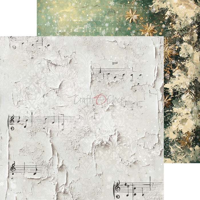 Craft O'Clock - 8X8 Basics Paper Pad - Oh Christmas Night. Available at Embellish Away located in Bowmanville Ontario Canada.