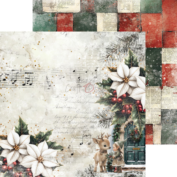 Craft O'Clock - 8X8 Paper Pad - Oh Christmas Night. Available at Embellish Away located in Bowmanville Ontario Canada.