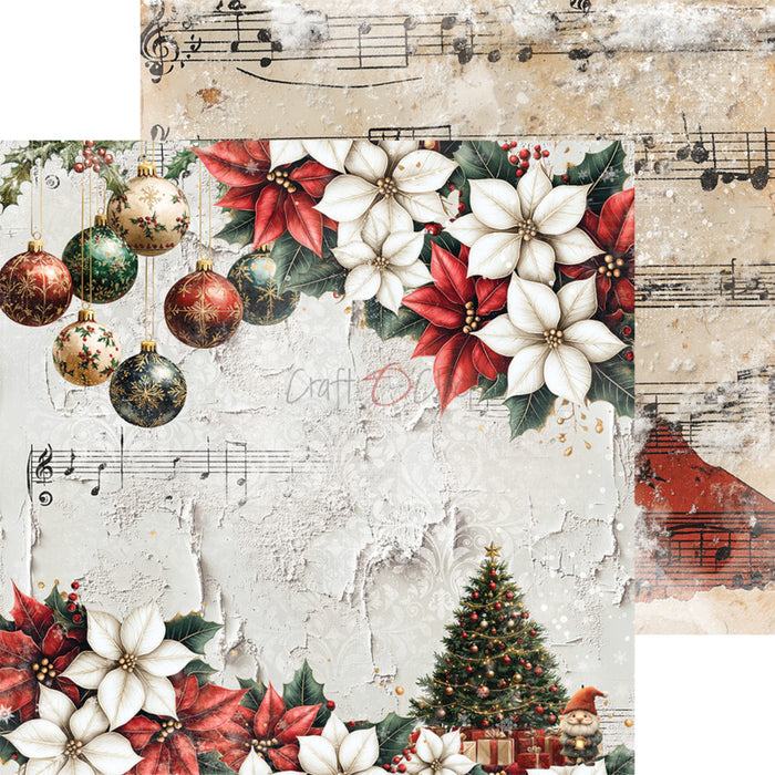 Craft O'Clock - 8X8 Paper Pad - Oh Christmas Night. Available at Embellish Away located in Bowmanville Ontario Canada.