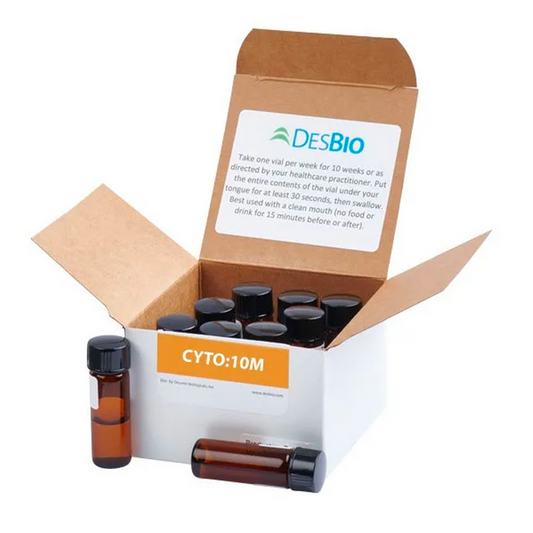 CYTO:10M (formerly Cytomegalovirus Series Therapy 10M) by DesBio for the temporary relief of symptoms related to Cytomegalovirus including fever, flu-like symptoms, fatigue, rash and chills.
