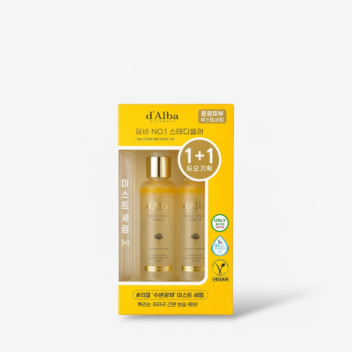 d’Alba White Truffle First Spray Serum Pack (100ml x 2pcs) مجموعة سيروم دالبا وايت ترافل للرشة الأولى - Princess Cosmetics Qatar