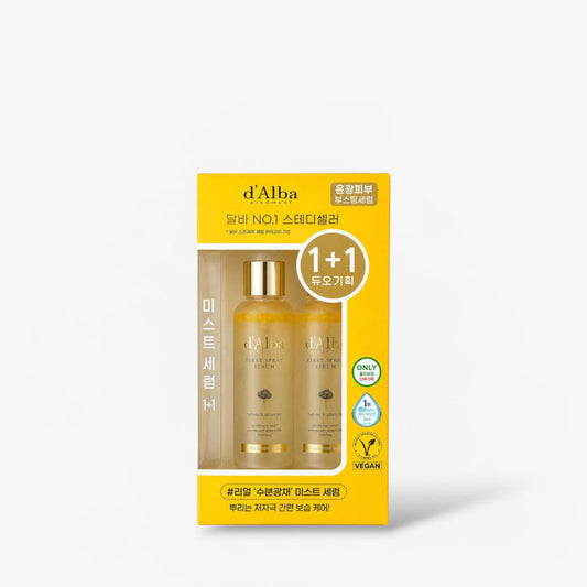 d’Alba White Truffle First Spray Serum Pack (100ml x 2pcs) مجموعة سيروم دالبا وايت ترافل للرشة الأولى - Princess Cosmetics Qatar