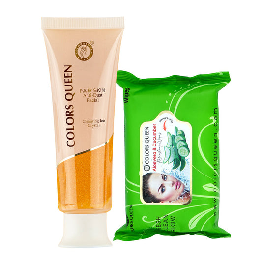 Deep Cleansing Anti-Dust Facial Cleanser & Wet Wipes Combo Set