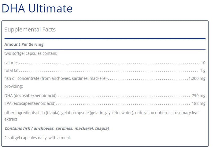 DHA Ultimate 60 capsules by Pure Encapsulations