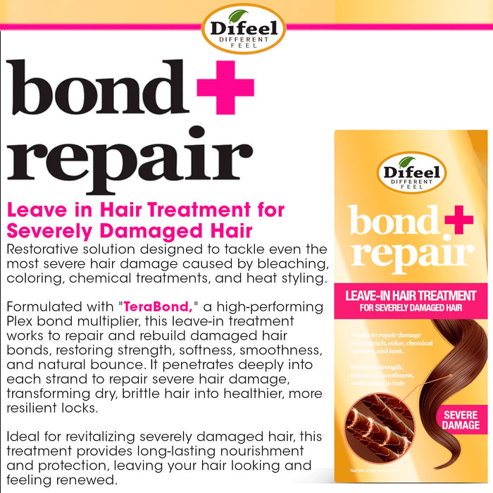 Difeel Bond + Repair Leave-In Hair Treatment 2.5oz/ 75ml