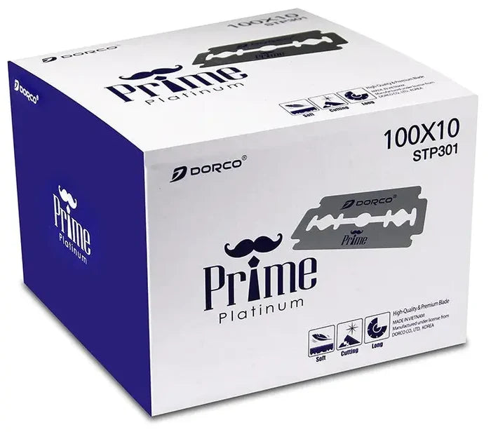 Dorco Prime Platinum Double Edge Blades - 1,000 Blades