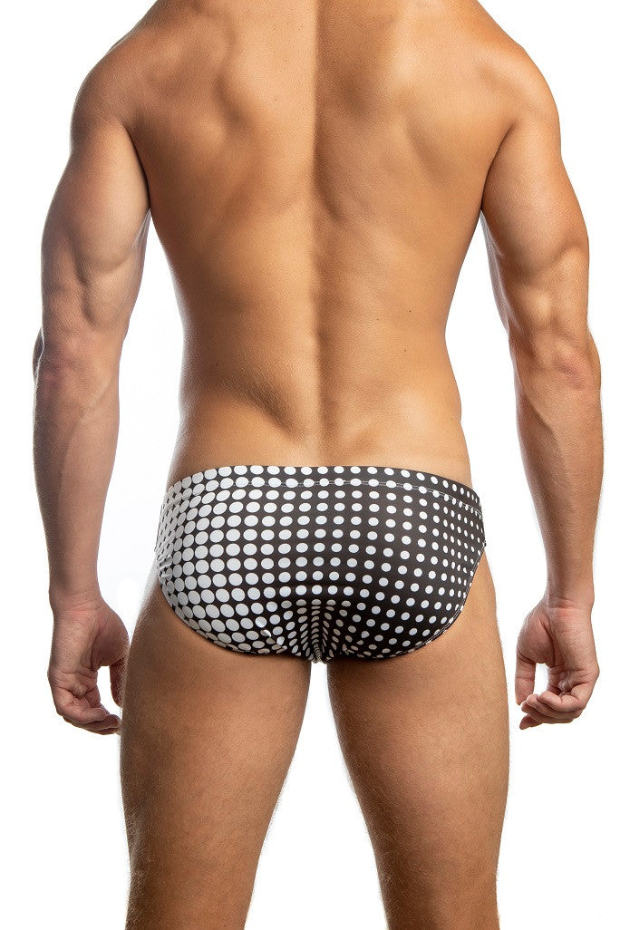 Jack Adams USA Dot Matrix 1" Swim Racer in black - premium,  fashionable and fun swimsuits, swim briefs, swim trunks and swim bikinis