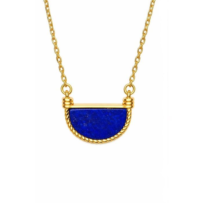 Eclipse Sterling Silver Gold Lapis Lauli Pendant