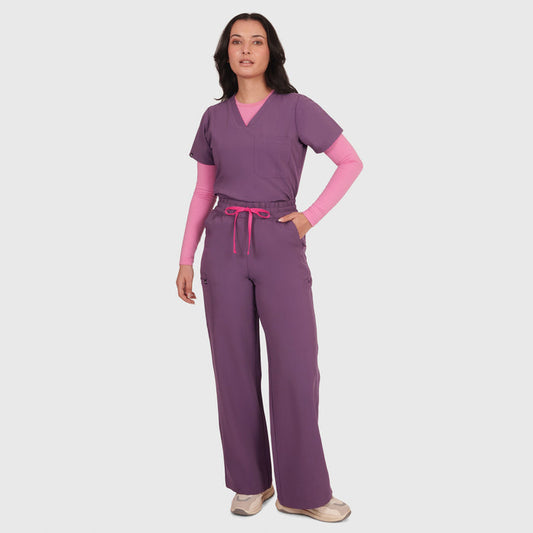 Elan High Waisted Wide-Leg Scrub Pant