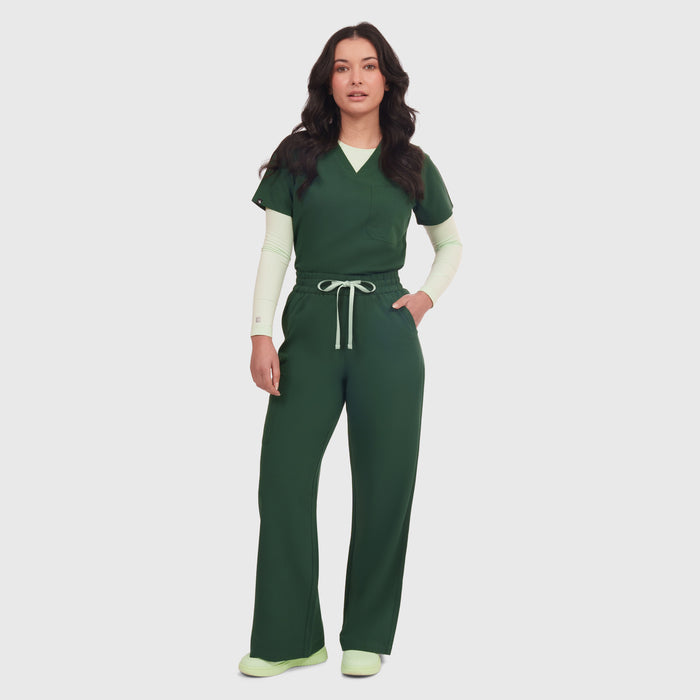 Elan High Waisted Wide-Leg Scrub Pant
