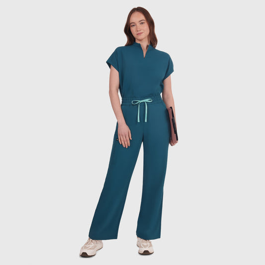 Elan High Waisted Wide-Leg Scrub Pant