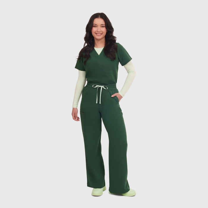 Elan High Waisted Wide-Leg Scrub Pant
