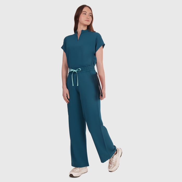 Elan High Waisted Wide-Leg Scrub Pant