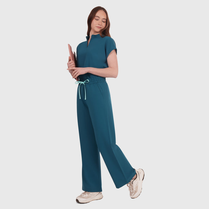 Elan High Waisted Wide-Leg Scrub Pant