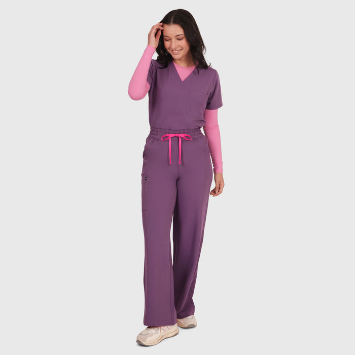 Elan High Waisted Wide-Leg Scrub Pant