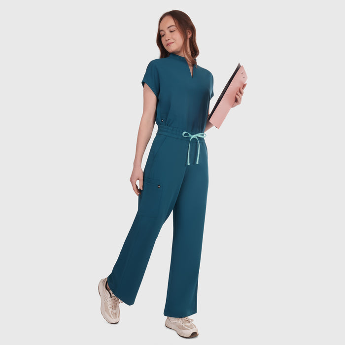 Elan High Waisted Wide-Leg Scrub Pant