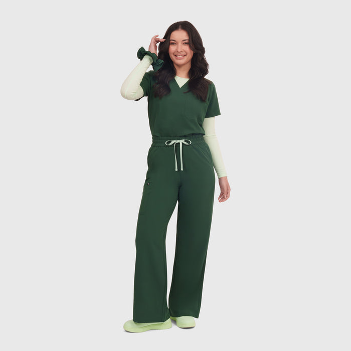Elan High Waisted Wide-Leg Scrub Pant
