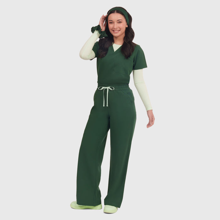 Elan High Waisted Wide-Leg Scrub Pant