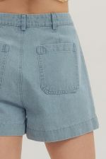 Entro Horsebit Detail High Waisted Shorts