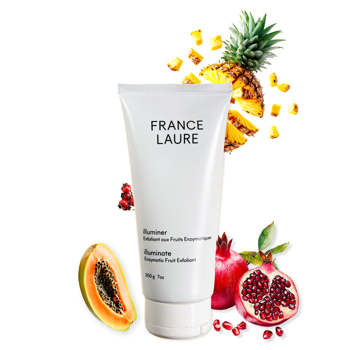 France Laure Enzymatic Fruit Exfoliant tube with pineapple, papaya, and pomegranate for radiant skin care