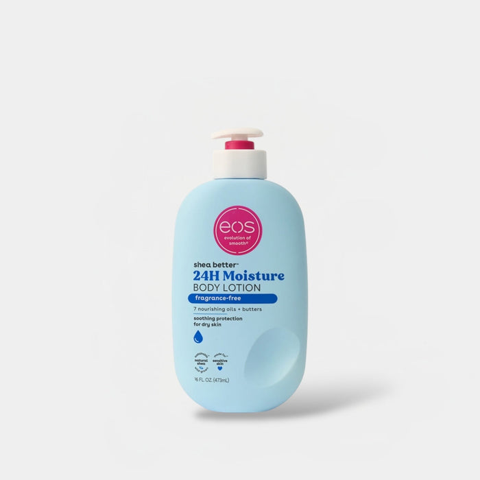 eos Shea Butter 24H Moisture Body Lotion - Fragrance Free 473ml - Princess Cosmetics Qatar