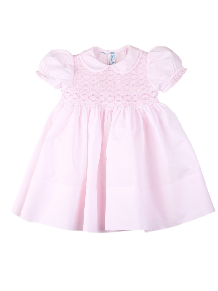 Feltman Argyle Smocked Bishop-Pink