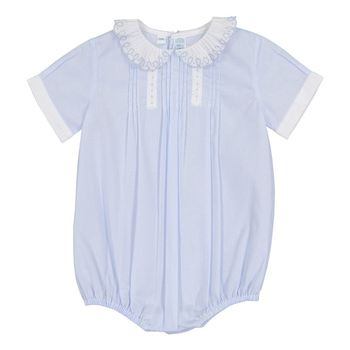 Feltman Blue Vintage Scalloped Collar Creeper