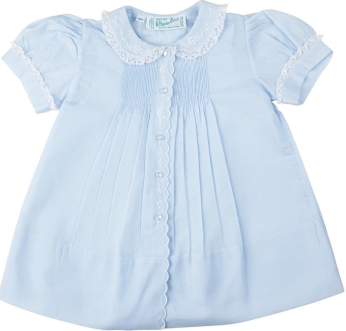 Feltman Button Front Slip Dress-Blue